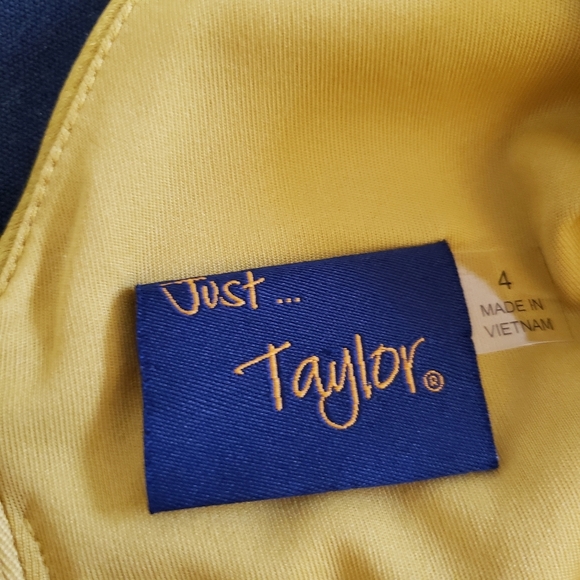 Just Taylor Alston Dress Midi Satin Chartreuse Formal Size 4 - Picture 7 of 11